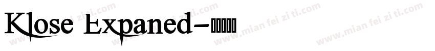 Klose Expaned字体转换